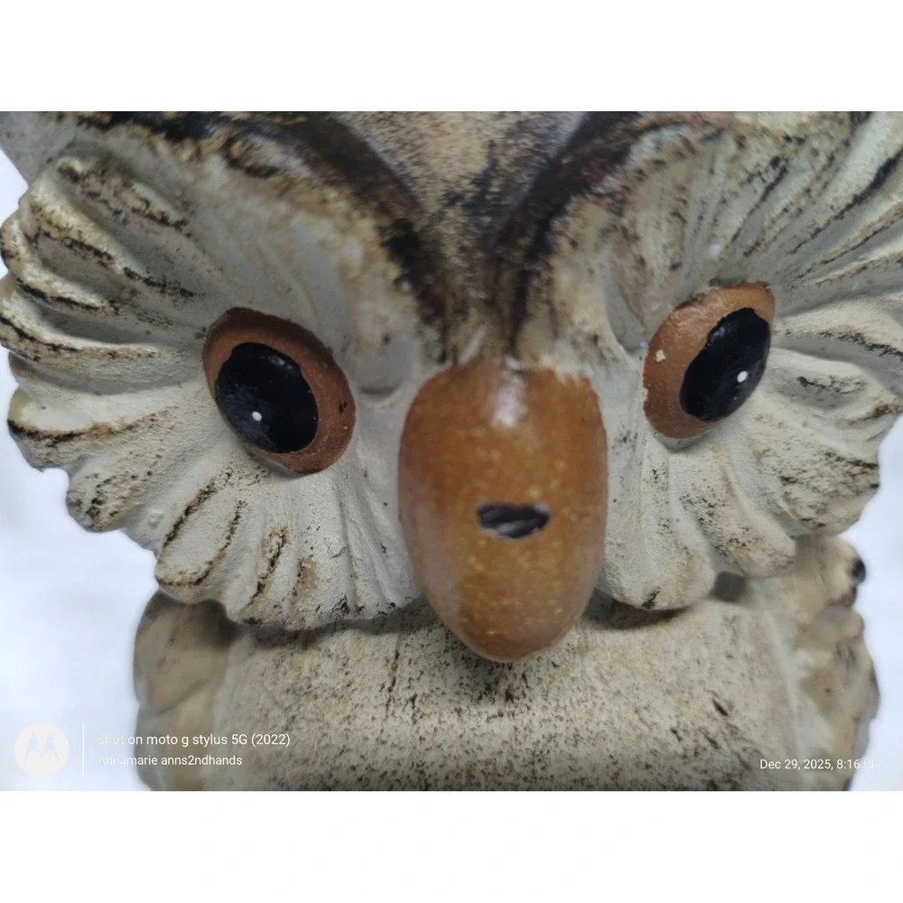 Rustic Owl Candle Figurine‎ Decorative Home Decor Accent